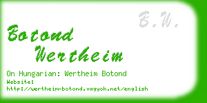 botond wertheim business card